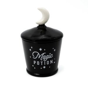 New! Target Bullseye Playground Halloween Magic Potion Moon Black Ceramic Jar